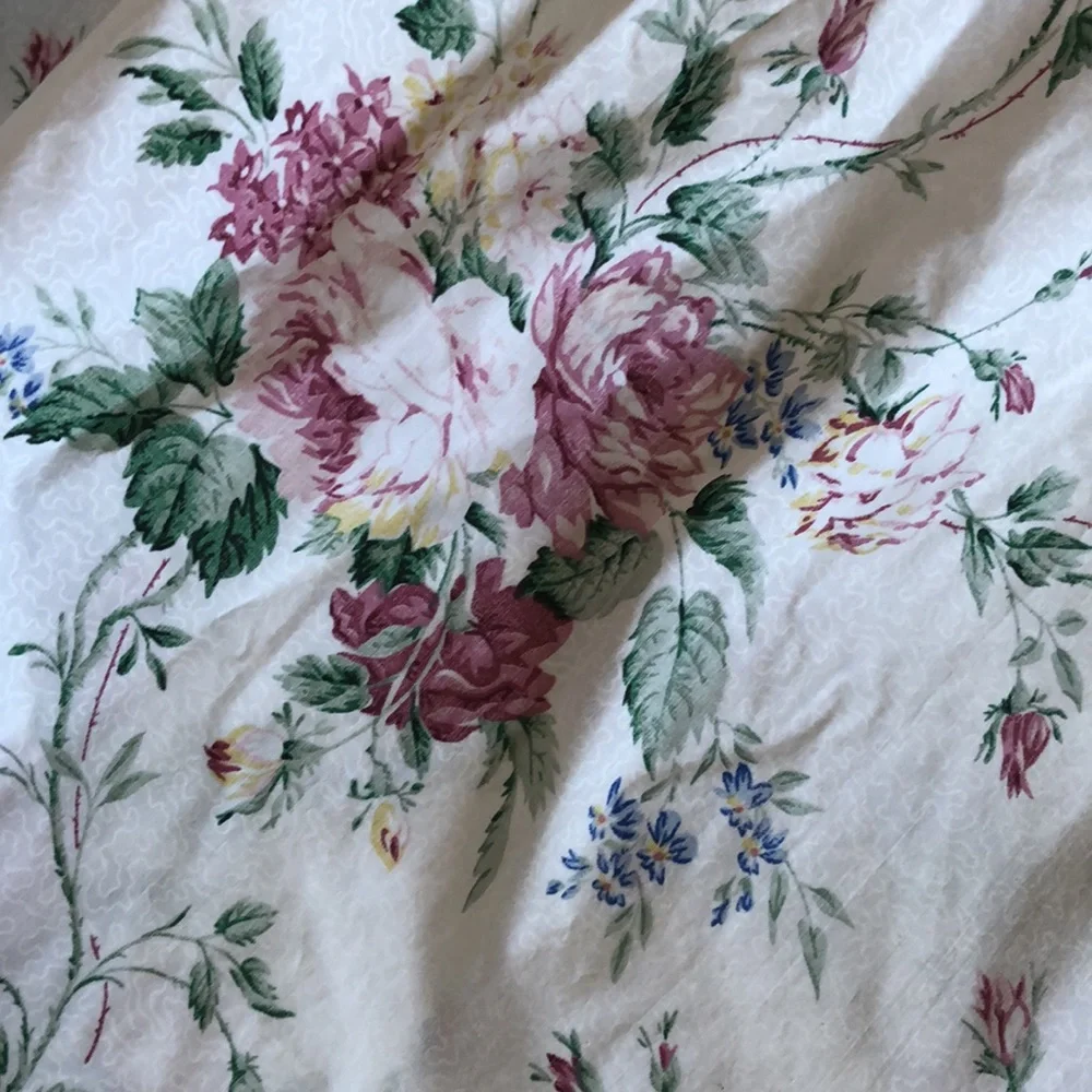 Floral Waverly Twin Flat Sheet White Waverly Flowers Flat Sheet Eyelet